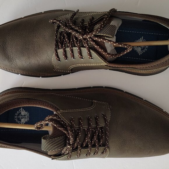 Dockers Mens Cooper SupremeFlex Casual Oxford Shoe - Dark Brown Size 11.5 M New - Picture 1 of 11